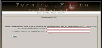 Terminal Fusion Light Calculator